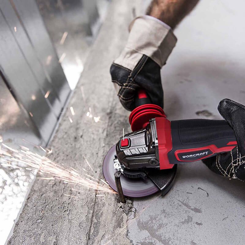 Акумуляторна безщіткова шліфмашина кутова WORCRAFT CAG-S20LIB-125