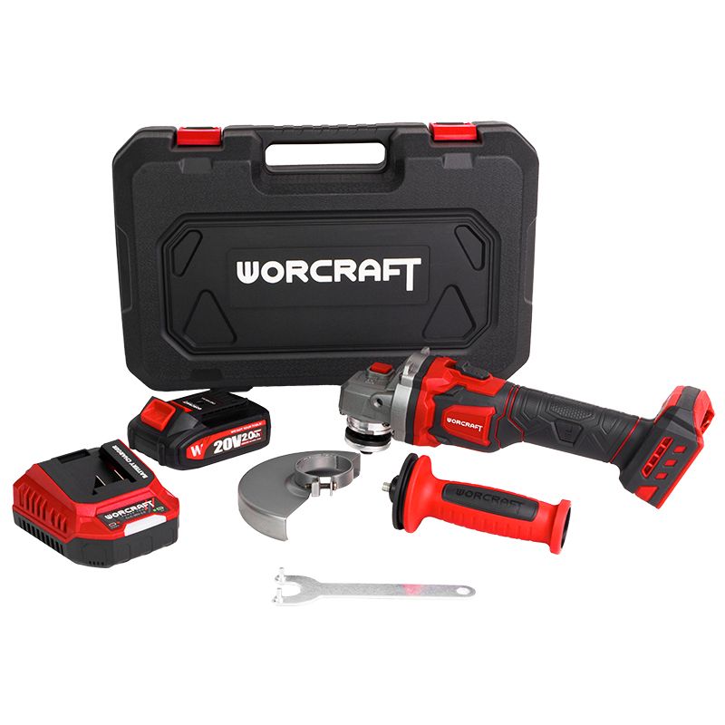 Акумуляторна безщіткова шліфмашина кутова WORCRAFT CAG‑S20LiBEM‑125