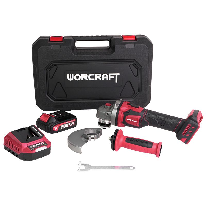 Акумуляторна безщіткова шліфмашина кутова WORCRAFT CAG‑S20LiBEM‑125
