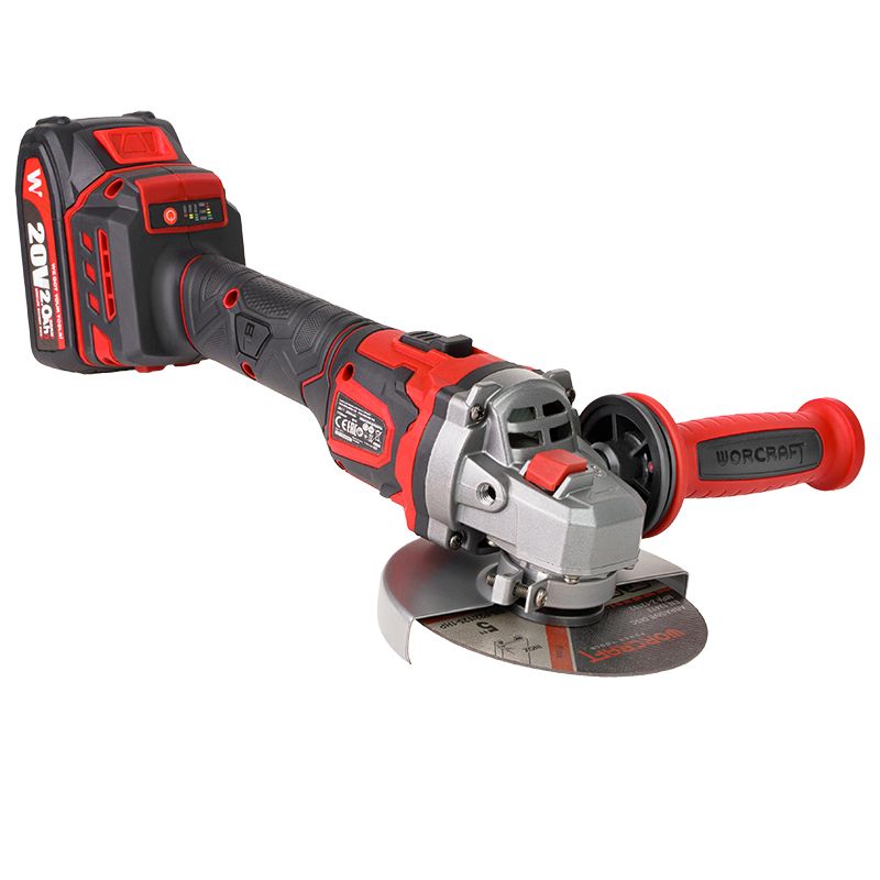Акумуляторна безщіткова шліфмашина кутова WORCRAFT CAG‑S20LiBEM‑125