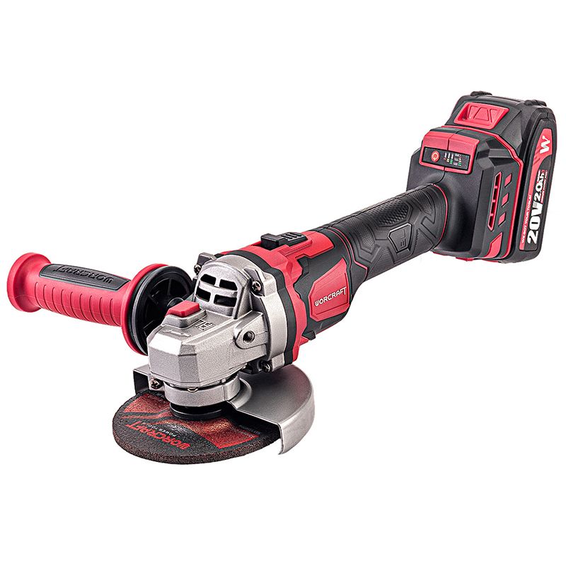 Акумуляторна безщіткова шліфмашина кутова WORCRAFT CAG‑S20LiBEM‑125