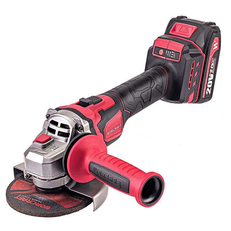 Акумуляторна безщіткова шліфмашина кутова WORCRAFT CAG‑S20LiBEM‑125