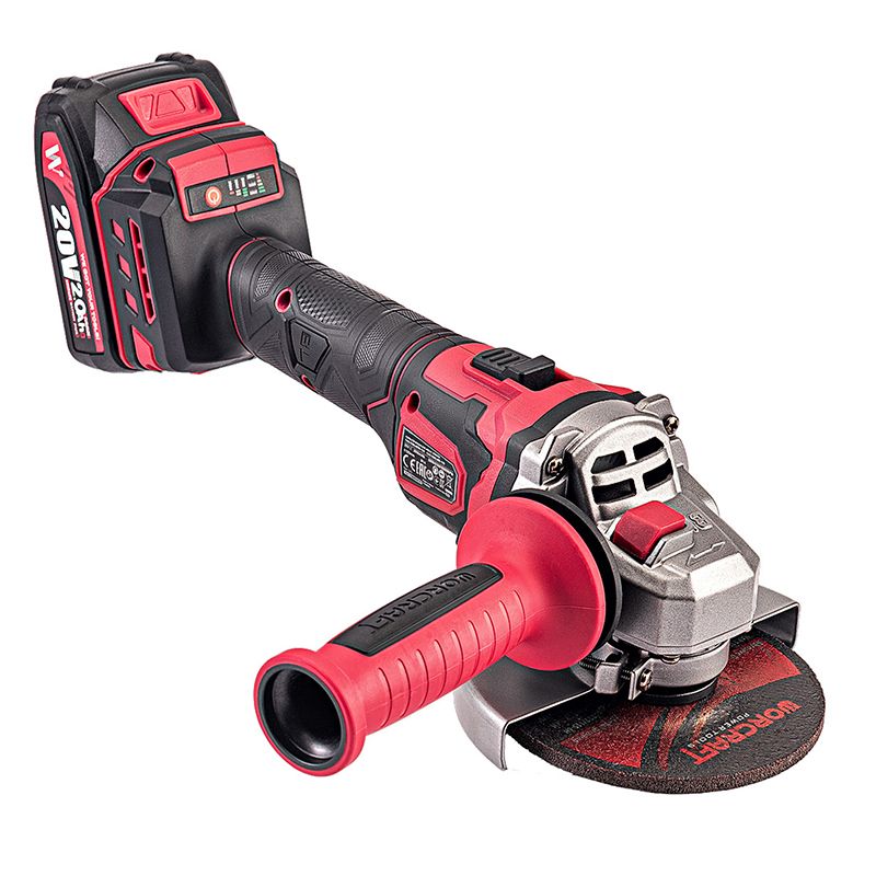 Акумуляторна безщіткова шліфмашина кутова WORCRAFT CAG‑S20LiBEM‑125