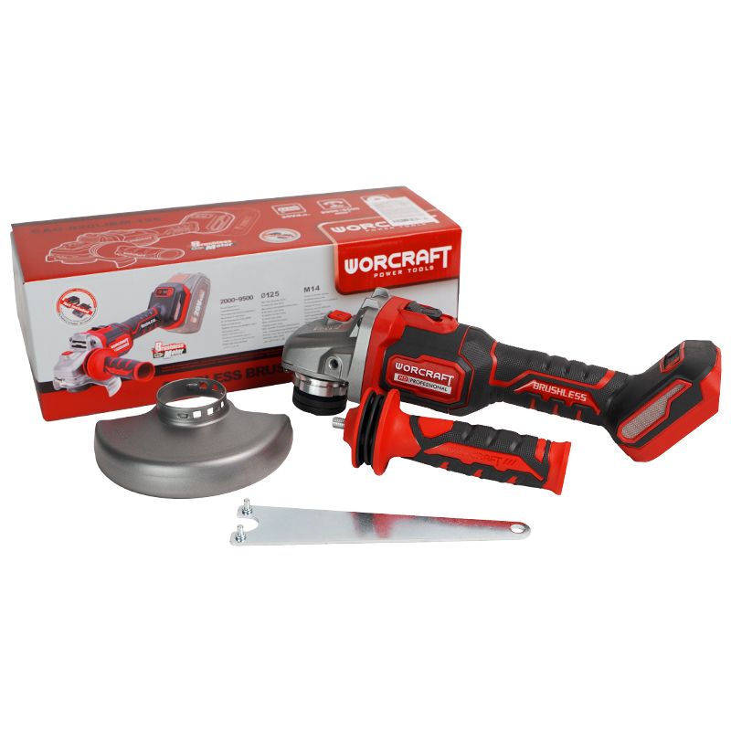 Акумуляторна безщіткова шліфмашина кутова WORCRAFT CAG‑S20LiBM-125