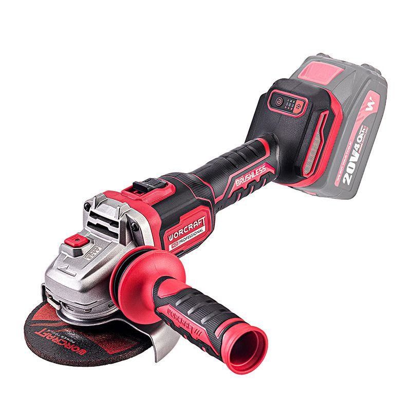 Акумуляторна безщіткова шліфмашина кутова WORCRAFT CAG‑S20LiBM-125