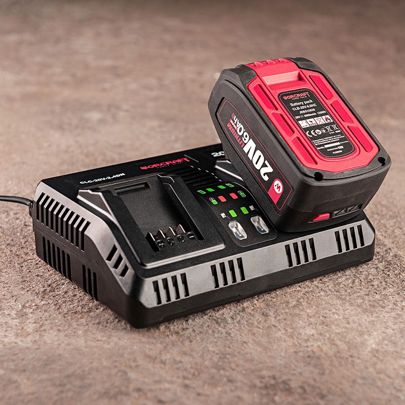 Зарядний пристрій подвійний WORCRAFT CLC-20V-2.4DN