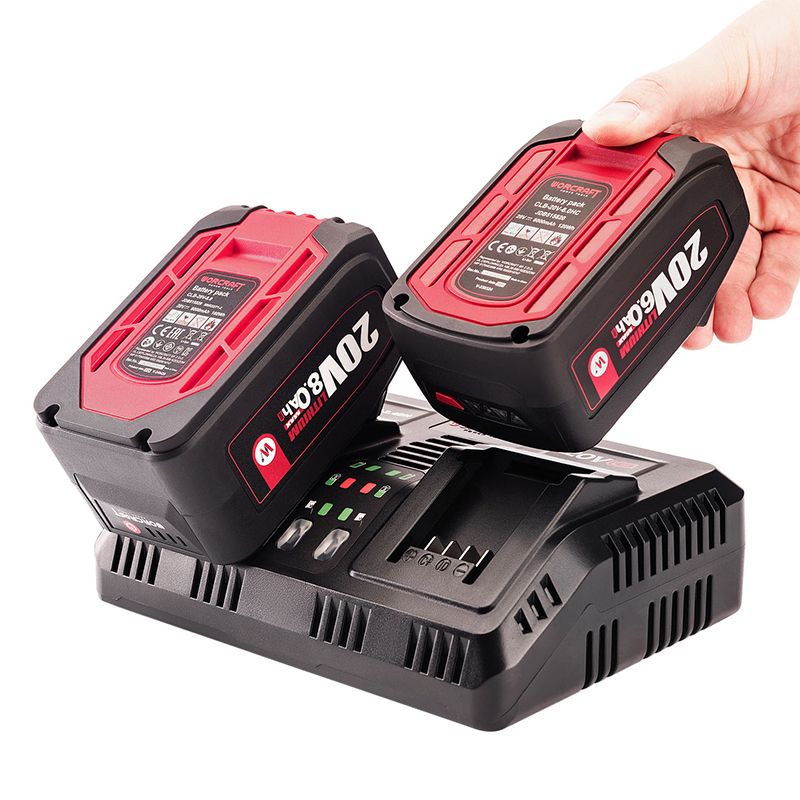 Зарядний пристрій подвійний WORCRAFT CLC-20V-2.4DN