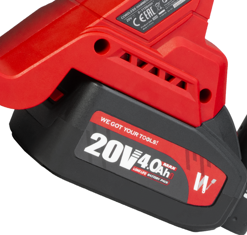 Акумуляторний безщітковий перфоратор WORCRAFT CRH-S20LiBC