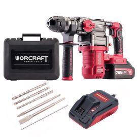 Акумуляторний безщітковий перфоратор бочковий WORCRAFT CRH‑S20LIBDM