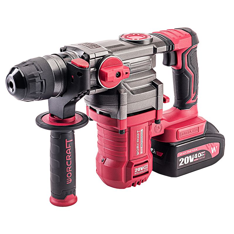 Акумуляторний безщітковий перфоратор бочковий WORCRAFT CRH‑S20LIBDM