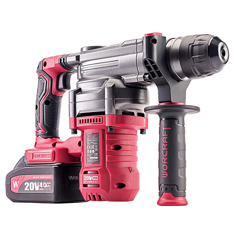 Акумуляторний безщітковий перфоратор бочковий WORCRAFT CRH‑S20LIBDM