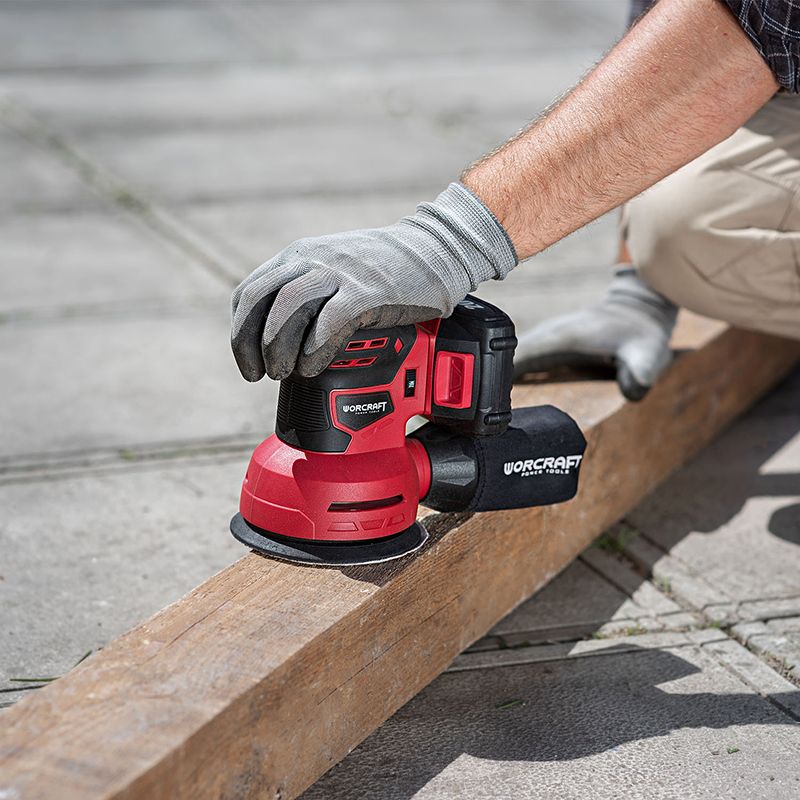 Акумуляторна шліфмашина ексцентрикова WORCRAFT CRS-S20Li