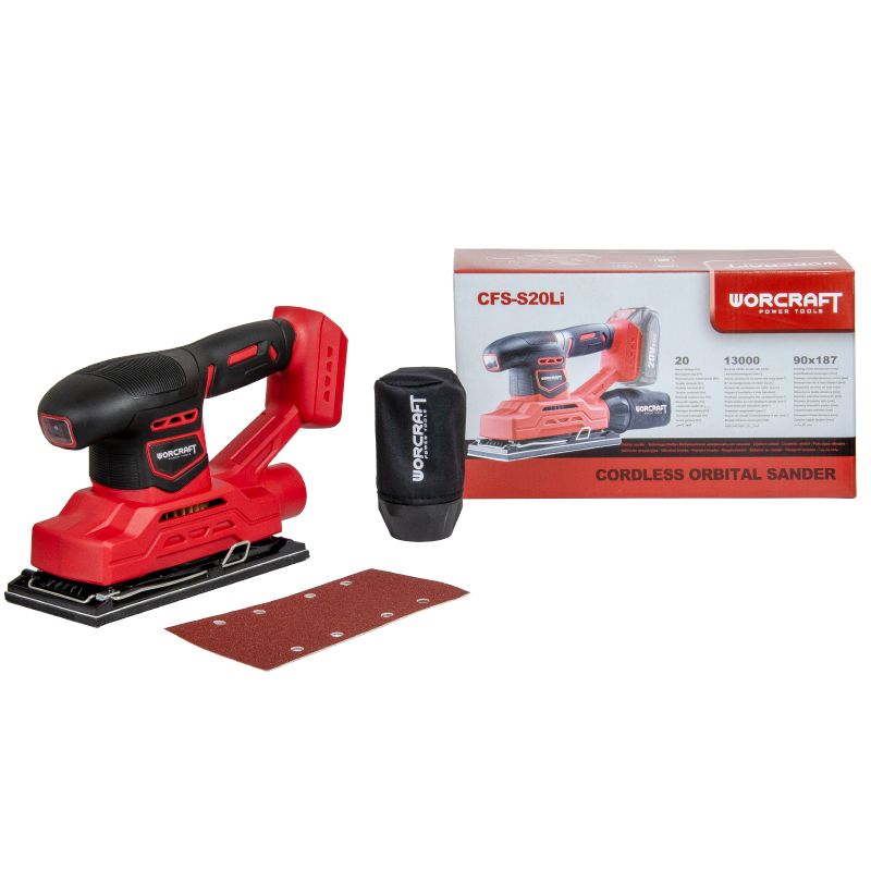 Акумуляторна шліфмашина вібраційна WORCRAFT CFS-S20Li