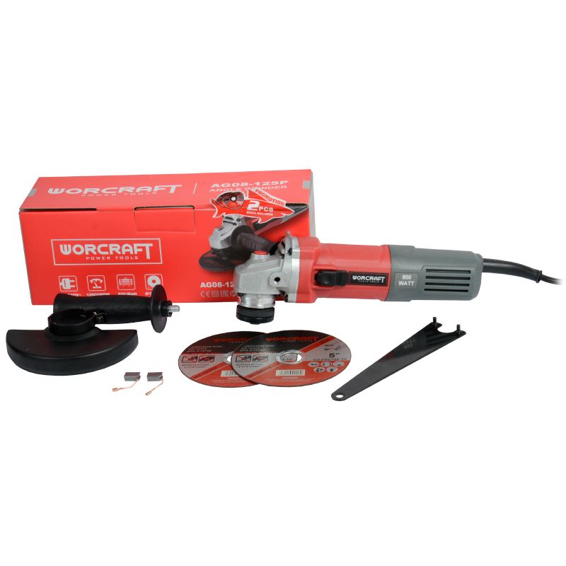 Шліфмашина кутова WORCRAFT AG08-125P
