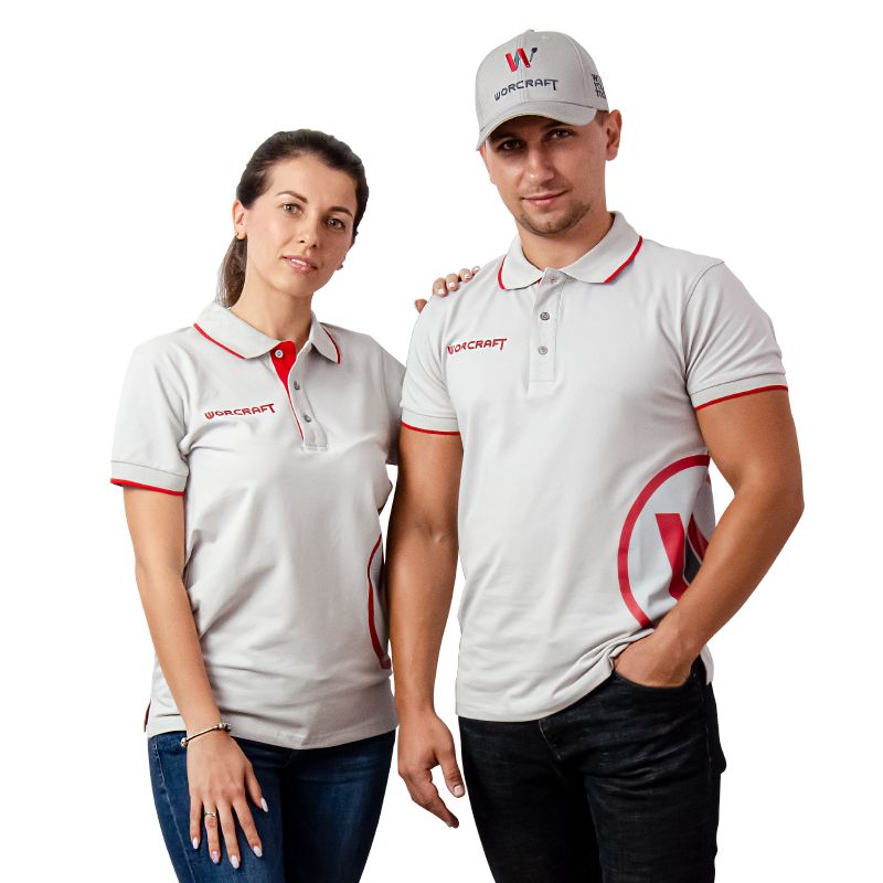 Футболка поло сіра WORCRAFT