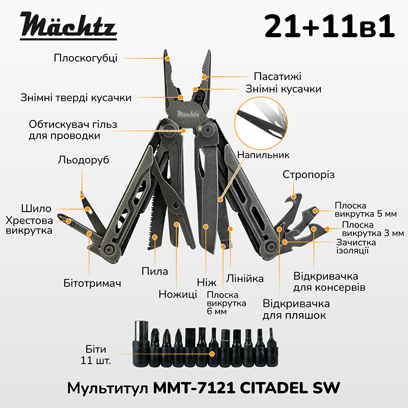 Мультитул Mächtz MMT-7121 CITADEL SW 21+11в1