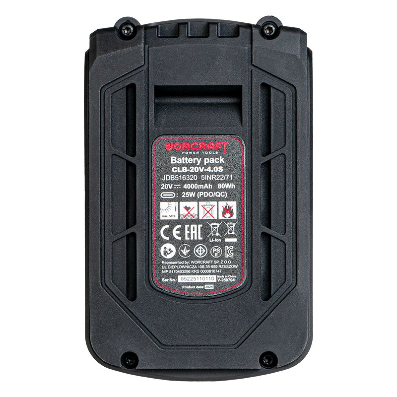 Акумуляторна батарея WORCRAFT CLB-20V-4.0S